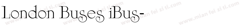 London Buses iBus字体转换
